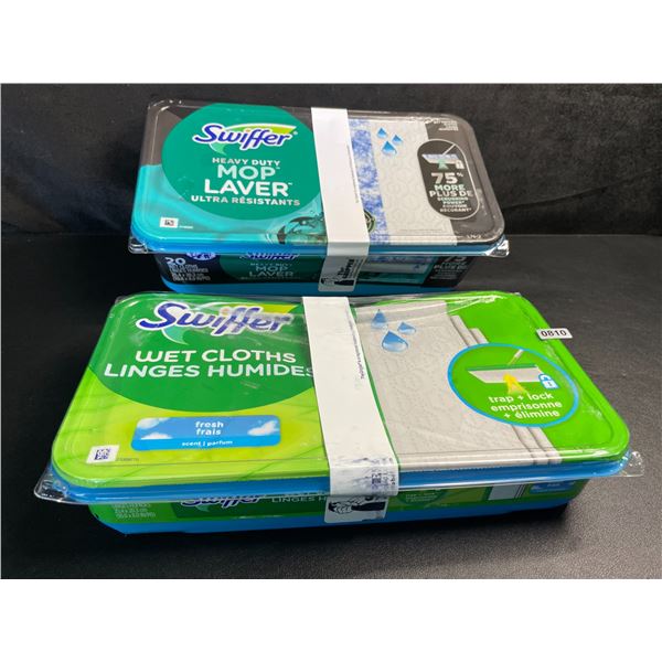 2 Packs of Swiffer Wet Cloths - 12-Pack Fresh Scent + 20 Pack of Unstoppables Fresh Scent - New