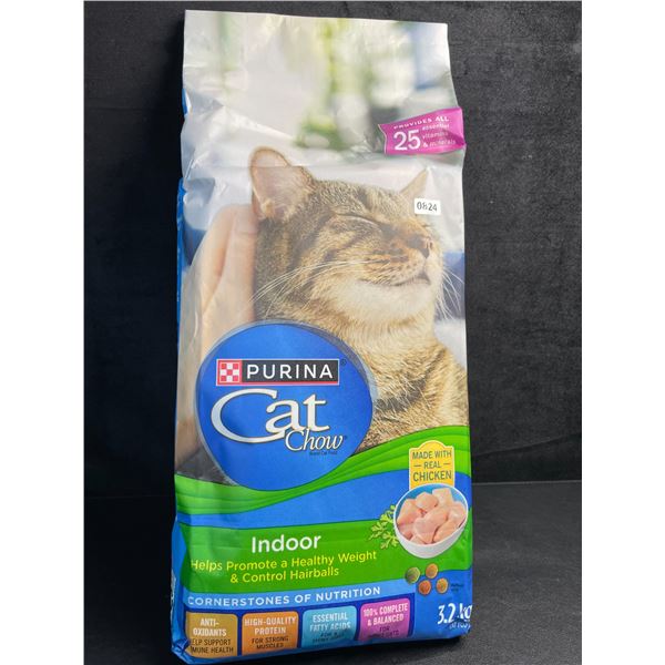 1 Bag of Purina Cat Chow Real Chicken Indoor Cat Food - 3.2KG Bag - New Sealed (BB: AUG 2026)