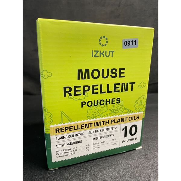 Izkut Mouse Repellent Pouches (10 Pouches) Plant-Based Matrix/Repellent with Plant Oils - New