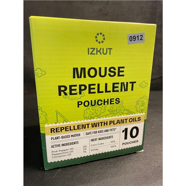 Izkut Mouse Repellent Pouches (10 Pouches) Plant-Based Matrix/Repellent with Plant Oils - New