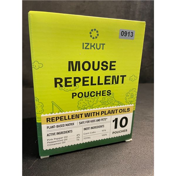 Izkut Mouse Repellent Pouches (10 Pouches) Plant-Based Matrix/Repellent with Plant Oils - New