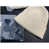 Image 2 : 3 Knitted Winter Beanie Hats for Adults - Off-White Colour - New
