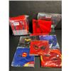 Image 2 : 2 Kids Superhero Cape Sets/Costume Sets (5 Per Pack) with Slap Bracelets - New