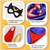 Image 5 : 2 Kids Superhero Cape Sets/Costume Sets (5 Per Pack) with Slap Bracelets - New