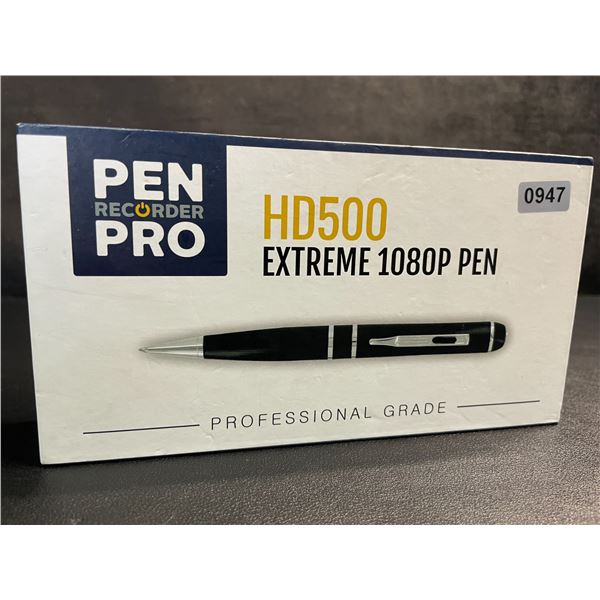 1 Pen Recorder Pro HD500 Extreme 1080P Spy Pen/Video Recording Pen - New
