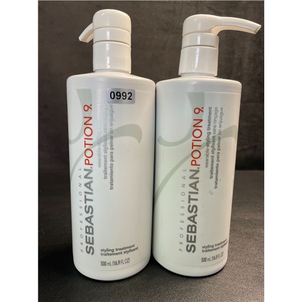 Lot of 2 Professional Sebastian Potion 9 Wearable Styling Treatment (500ml) - New
