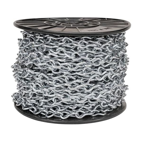 100FT Roll of #12 Jack Chain - Bright Steel Zinc Coated - New