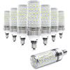 Image 1 : 8-Pack of E12 LED Corn Bulbs; 16W 1500LM Bulbs - Daylight White 6000K - E12 Base - New