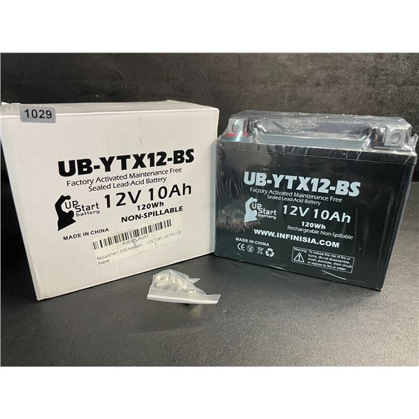 1 Upstart Factory Activated Sealed Lead-Acid 12V 10Ah Battery/Motorcycle Battery - New Sealed!