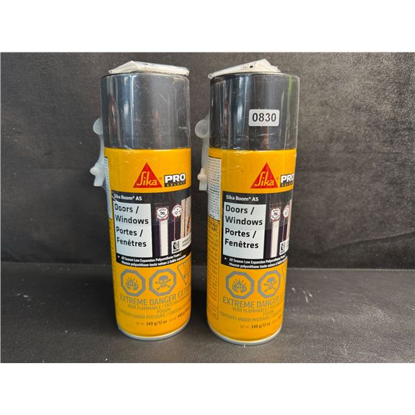 2 Cans of Sika Pro Sika Boom Expanding Foam for Windows/Doors/etc - New