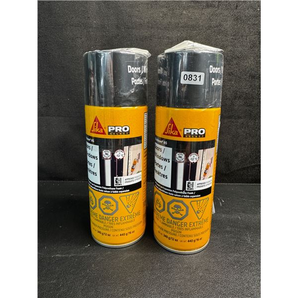 2 Cans of Sika Pro Sika Boom Expanding Foam for Windows/Doors/etc - New