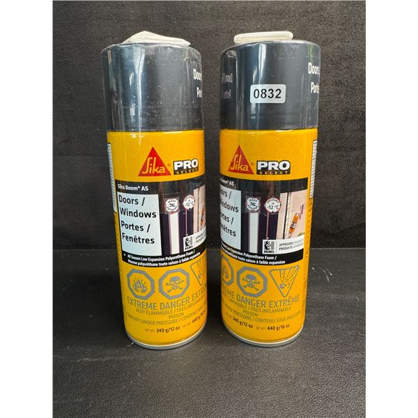 2 Cans of Sika Pro Sika Boom Expanding Foam for Windows/Doors/etc - New