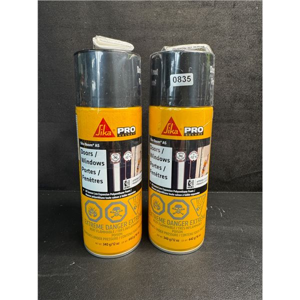 2 Cans of Sika Pro Sika Boom Expanding Foam for Windows/Doors/etc - New