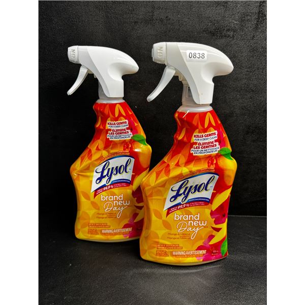 2 Bottles of Lysol Spray Cleaner - Brand New Day - New
