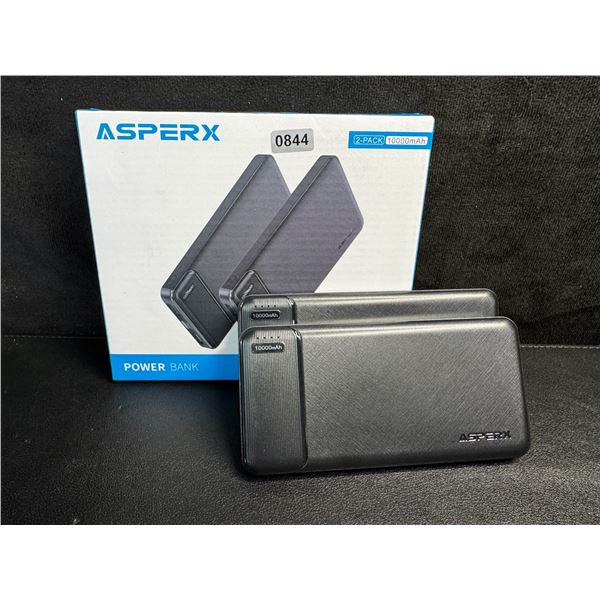 2-Pack of Asperx 10,000mAh Power Banks/Portable Chargers - Brand New