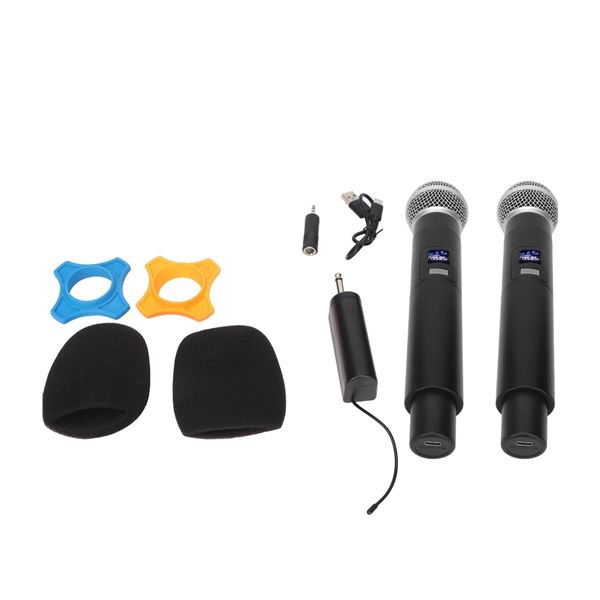 Wireless Microphone Kit Includes 2 Mics with Filters and Accessories - New