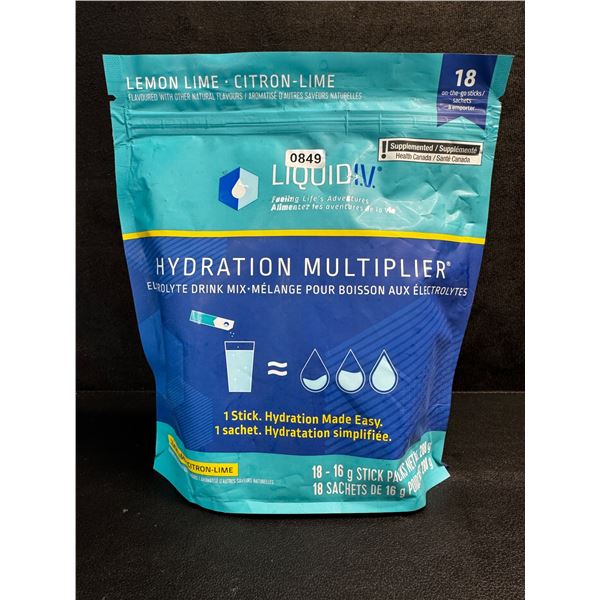 1 Bag of Lemon Lime Liquid IV Hydration Multiplier 18-16G Packets - New