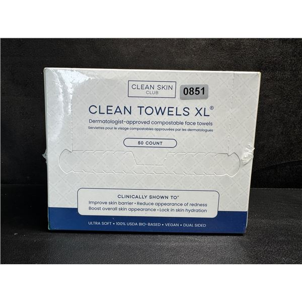 1 Box of Clean Towels XL for Reducing Redness Lock in Hydration and Improve Skin Barrier - New