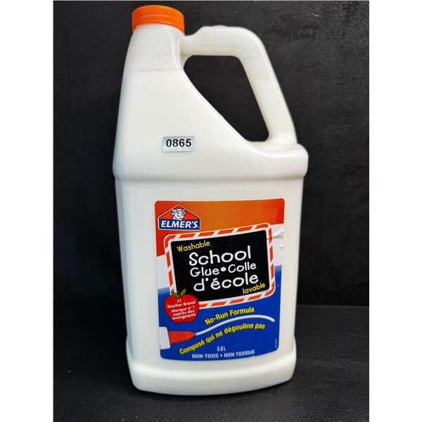 1 Large Size Bottle of Elmers Washable School Glue 3.8L - New