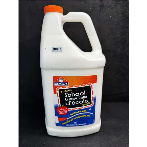 1 Large Size Bottle of Elmers Washable School Glue 3.8L - New