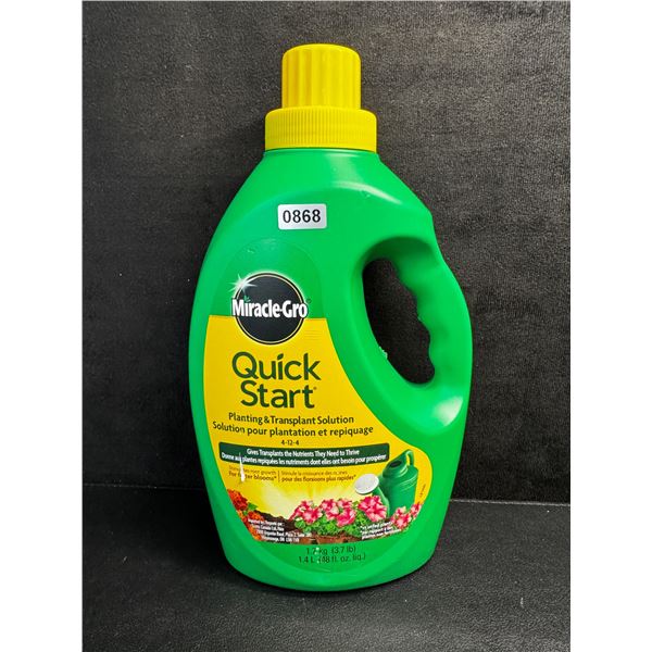 1 Bottle of Miracle Grow Quick Start Planting and Transplant Solution - New