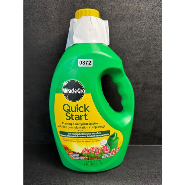 1 Bottle of Miracle Grow Quick Start Planting and Transplant Solution - New