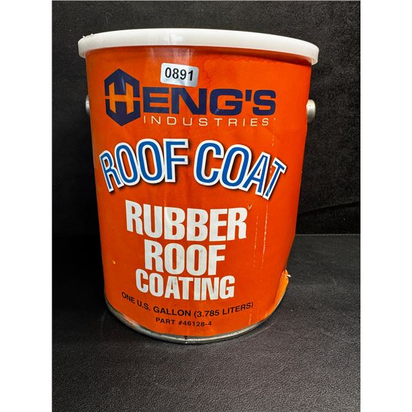 1 Gallon Can (3.78L) of Hengs Industries Roof Coat Rubber Roof Coating - New DMG Can