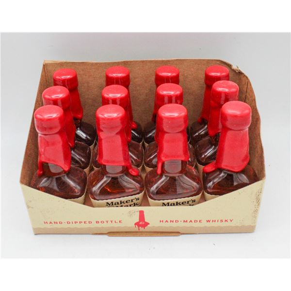 12 BOTTLES OF 50ML MAKERS MARK KENTUCKY STRAIGHT