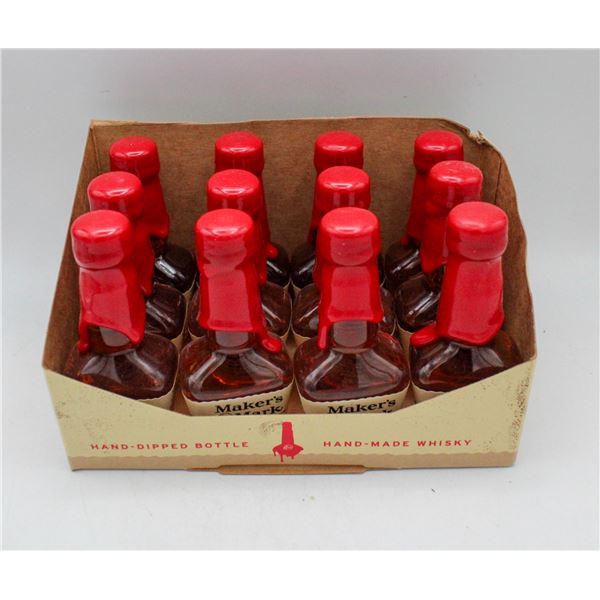 12 BOTTLES OF 50ML MAKERS MARK KENTUCKY STRAIGHT