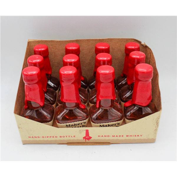 12 BOTTLES OF 50ML MAKERS MARK KENTUCKY STRAIGHT