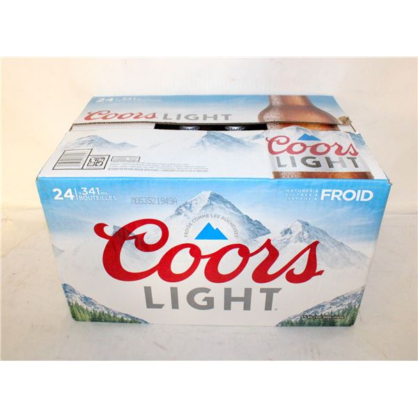 CASE OF 24 COORS LIGHT LIGHT BEER 341ML 4%