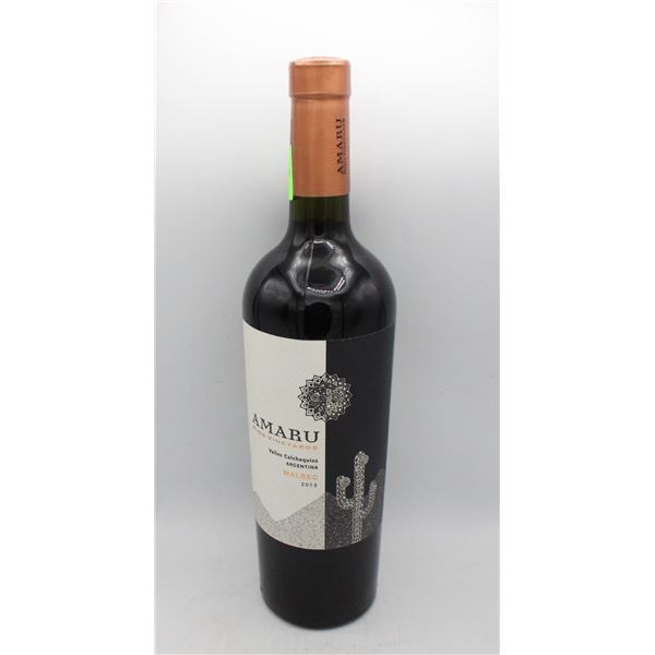2013 AMARU HIGH VINEYARDS ARGENTINA MALBEC 750ML