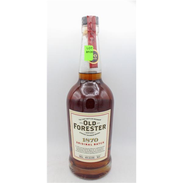 OLD FORESTER KENTUCKY STRAIGHT BOURBON WHISKY