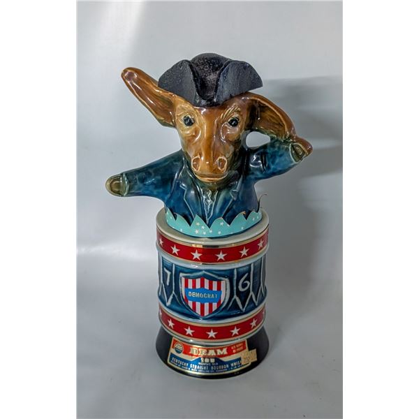 VINTAGE 1976 JIM BEAM REPUBLICAN DONKEY DECANTER