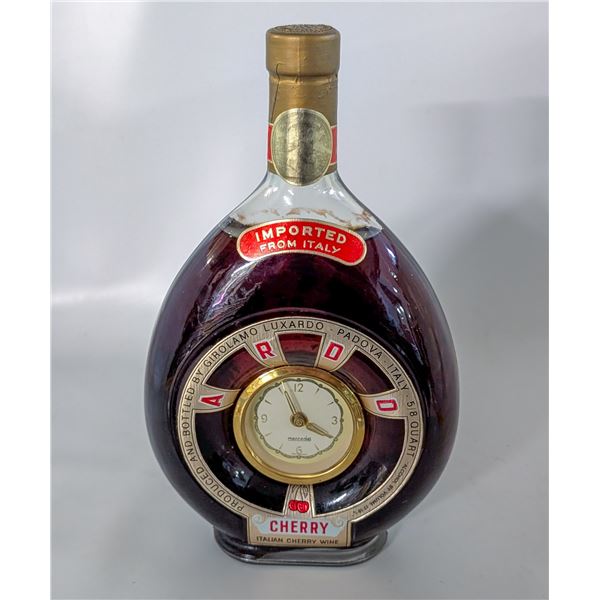 VINTAGE 1960 ITALIAN ARDO CHERRY LIQEUR CLOCK