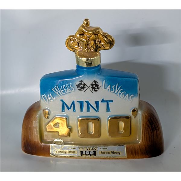 VINTAGE 1971 JIM BEAM DEL WEBBS MINT 400 LAS VEGAS