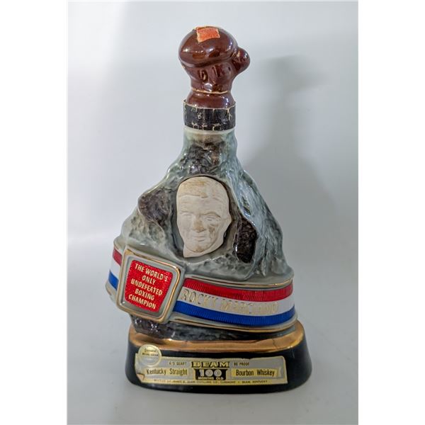 VINTAGE 1973 JIM BEAM ROCKY MARCIAN BOXER DECANTER