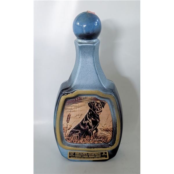 VINTAGE 1977 JIM BEAM BLACK LABRADOR DECANTER