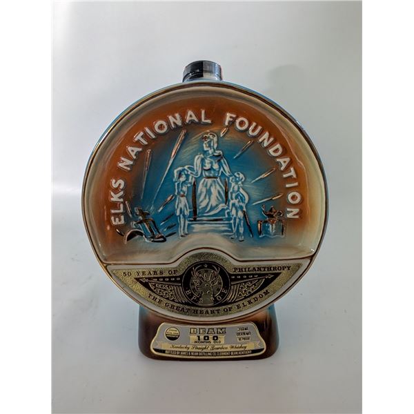 VINTAGE 1977 JIM BEAM ELKS NATIONAL FOUNDATION DEC