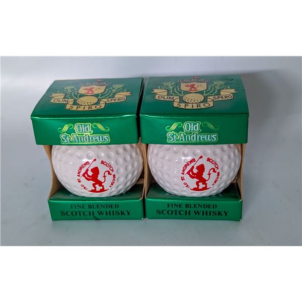 2 VINTAGE 1982 OLD ST ANDREWS SCOTCH WHISKEY GOLF