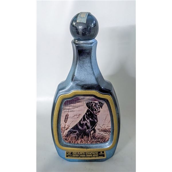 VINTAGE 1977 JIM BEAM BLACK LABRADOR DECANTER