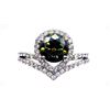 Image 1 : 2.5 Ct Golden Amber Green Lab Simulated Diamond Ring
