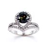 Image 2 : 2.5 Ct Golden Amber Green Lab Simulated Diamond Ring