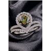 Image 7 : 2.5 Ct Golden Amber Green Lab Simulated Diamond Ring