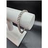 Image 2 : 18 K White Gold Plated Simulated 26 Cwt.  Diamond Tennis Bracelet