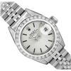 Image 2 : Rolex Ladies Stainless Steel Diamond Bezel Date Watch