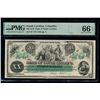 Image 1 : 1872 $20 Columbia SC Obsolete PMG 66EPQ