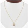 Image 1 : Mayors 14K Gold Alternating Diamond & Ruby Small Open Heart Pendant & 16 Chain