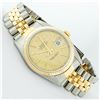 Image 3 : Rolex Mens Quickset 2T 14K Yellow Gold And Stainless Steel Champagne Index Datej