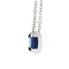 Image 5 : 14k White Gold 0.78 ctw Round Prong Sapphire Solitaire Pendant Chain Necklace